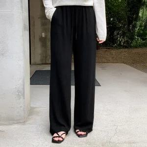 (구김최소화/쿨링원단) 에어 린넨 밴딩 와이드 팬츠 ps4600