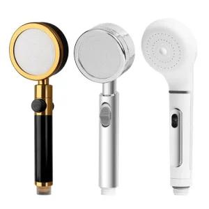 절수 온오프 버튼 샤워기 가정 샤워헤드 6종 수압상승 화이트샤워헤드 실버샤워헤드