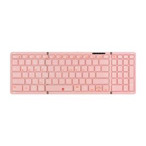 :크로셀 C-Flip Pure 무선 블루투스 멀티페어링 3단 접이식 키보드 (핑크)