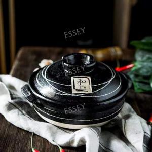 일본 냄비 돌솥 1인용 뚝배기 뚜껑 솥밥 2인용 도기 일본식 밥솥 이중