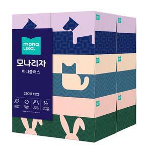 모나리자 미니플러스 미용티슈 250매 12개입 1개