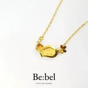 순금목걸이 3.75g(1돈) 24k 여자 하트클로버 비벨