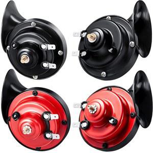 트럭용 300DB 슈퍼 라우드 트레인 경적 4개 보트 자동차용 에어 전기 달팽이 싱글 경적, 12V 방수 더블 격렬한 소리 자동차 오토바이용