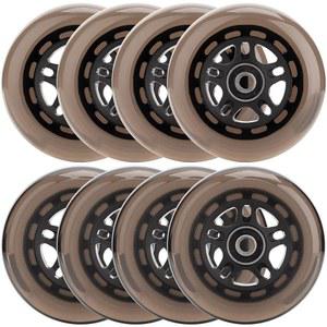 헤이좀 인라인 스케이트 휠 야외 및 실내 교체 85a 롤러 하키 휠(베어링 ABEC-9 플로팅 스페이서 포함), 64mm 70mm 72mm 76mm 80mm 84mm 90mm 다이아, 8팩