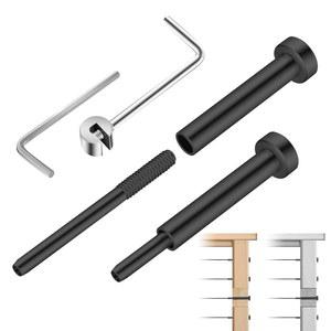 20팩 블랙 인비저블 케이블 난간 키트, 1/8인치 시스템용 T316 스테인리스 스틸 스웨이지 텐셔너 터미널, 리시버 및 4x4 2x2 목재 금속 포스트용 스터드 엔드 하드웨어