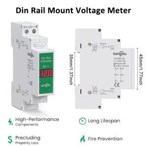DIN 레일 마운트 11 LED 감지기 전압계 310V 디지털 모듈식 미니 디스플레이 전압 표시기 계량기