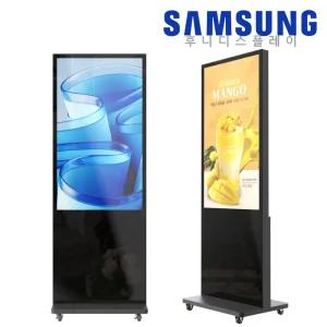 삼성사이니지 QB43CS 43인치 웰컴보드 DID 키오스크 스탠드형 광고모니터 전자게시판