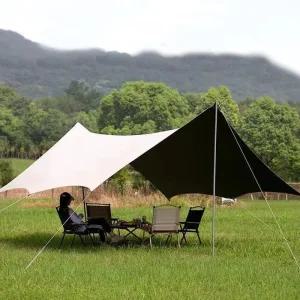 대형 육각 스타일타프 암막 지붕 그늘막 캠핑 차박 어닝