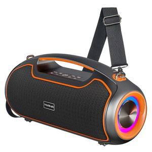 휴대용 블루투스 스피커 무선, 200W 피크 라우드 사운드 및 딥 베이스 파티용, IP65 방수 야외 스피커, 2*서브우퍼/트위터/DSP/베이스 부스트/고속 충전/TWS/TF/USB/AUX, 24시간 재생 시간