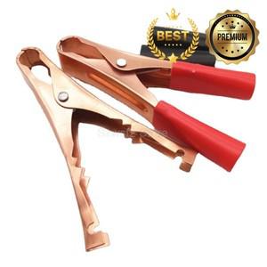 빨간색과 검은색 60A 96mm 구리 도금 악어 클립 인버터 초음파 키트 스프링 배터리 전원 E2