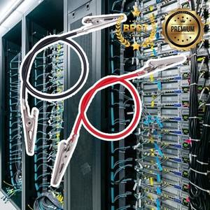 더블 헤드 악어 클립 검정색 빨간색 전도성 와이어 다기능 전원 케이블 커넥터 액세서리