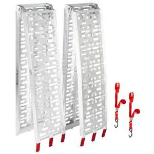 블랙 위도우 7피트 5인치 ATV 적재 램프, 알루미늄 접이식 미끄럼 방지 표면 1,500파운드. 픽업 트럭 침대와 트레일러 수용 용량