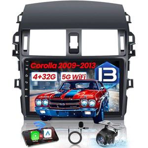 2009-2013 토요타 코롤라용 카 라디오 스테레오: 8코어 4+32G 9인치 터치스크린 헤드 유닛 교체, 무선 카플레이 안드로이드 오토 블루투스 GPS WiFi FM SWC 미러 링크 백업 카메라 탑재