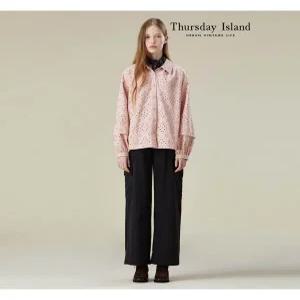 [써스데이아일랜드][Thursday Island] 아일렛 핀턱 블라우스(T236MBL149W)