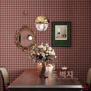 빈티지 체크벽지 수입 배경 벽지 레트로 인테리어