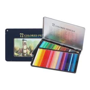 문화연필 전문가용 유성 색연필 넥스프로 72색 색연필 틴케이스