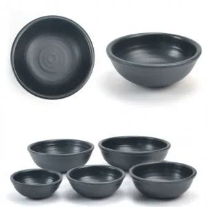 블랙 멜라민 한정식 대접 동치미 소면 떡국 후식 그릇 라면 국수 우동 면기 면그릇 16.4cm 19.7cm 21.8cm