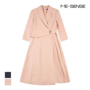 [미센스] 로고장식옆주름 원피스_MB43OPM182Z