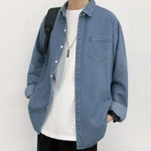 [LFK84P15_58]청난방 긴팔셔츠 아우터남방 데님셔