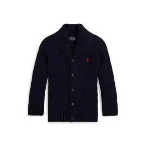 폴로 랄프 로렌 브랜드관 키즈 남아 2-7세 케이블 니트 면 숄 카디건(CWPOSWEB6820657410) 693137