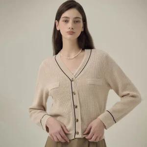 오픈 라인 카라넥 니트 가디건(VHCCH1941)