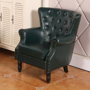 엔틱 1인쇼파 암체어 레트로 카페 민트그린 디자인 카페의자 플란넬 매장 클라우드 민트