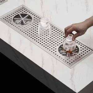 스텐 자동 푸셔 홀더 텀블러 세척 매립형 고압 컵 세척기 2구