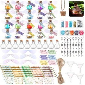 [미국배송] JINEI 262피스 미스터리 포션 공예 키트 36개의 마법 마녀 병 요정 날개 DIY 세트 크리스마스 장식용 생일 선물 채우기 용품
