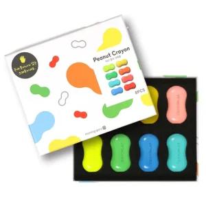 크레용 크레파스 모닝글로리 피넛 컬러 8색/미술 준비물 놀이 색칠 공부 학용품 학습 어린이집 선물 아기