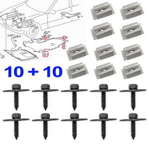 W204 SLK 가드 언더트레이 볼트 20X A0019949845 W203 엔진 너트 와셔 스플래시 커버 SL A2019900536 나사