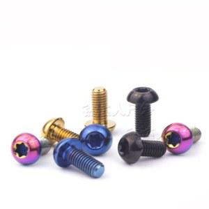 T25 볼트 티타늄 로터 브레이크 디스크 6PCS 자전거 산악 나사 12MM TORX M5X10 도로