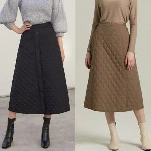 A라인퀼팅패팅스커트2종세트