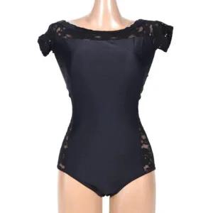 [아트박스]/옷자락 여자 매쉬 배색 레이스 원피스 수영복