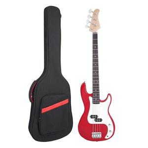 머스캡 베이스 기타 가방 7mm 패딩 일렉트릭 케이스, 넥 스트랩과 포켓이 있는 긱 백팩, 블랙