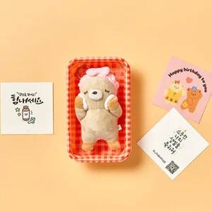 아트박스 알럽하우스 뽀드득 피부관리 세수 곰돌이 키링+카드+체크박스