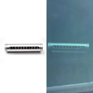 자동차 원형 주차번호판 은색