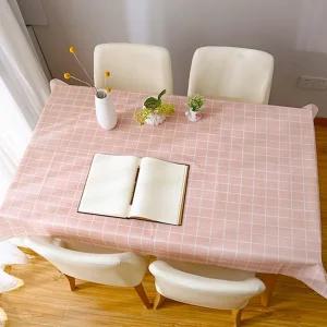 방수 체크 테이블보 식탁보 감성 커버 컬러 137x90