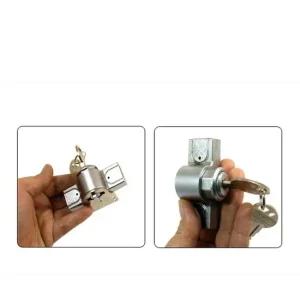 철물 출입문 미닫이용 열쇠 자물쇠 잠금 장치 부속 미닫이키 문잠금장치 잠금고리 빗장걸이