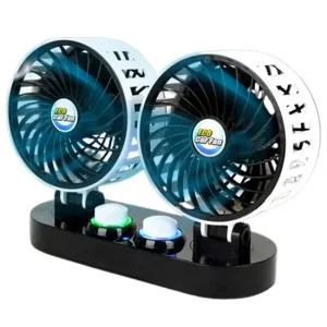 자동차 3D 입체 트윈 선풍기 1P 미니 휴대용 차량용 소형선풍기 차량용선풍기 차량선풍기