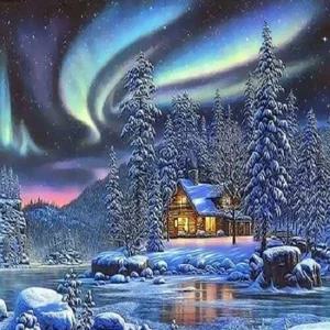 아이윙스 피포페인팅 Q3267 겨울테마 액자 DIY명화그 명화 홈갤러리