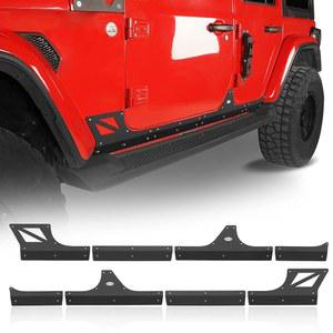 지프 로커 패널 가드 바디 아머 클래딩 스키드 플레이트 슬라이더 랭글러 JL 언리미티드 2018년 4도어 2020년 2021년 2023년 2024년