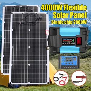 태양광 키트 시스템, 블루 인버터, 12V 배터리 충전, , RV,  캠핑 충전용 컨트롤러, 4000W, 110V, 220V, 60