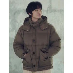 탑텐 남성 슈퍼에어 후드 아웃포켓 다운점퍼MSE4JP1904