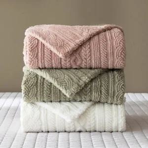 [애끌리아] 니트 볼륨 DI 극세사 담요 1장(슈퍼싱글)