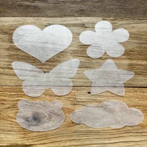 하트모양 슈링클 종이 나비 구름 별 꽃 곰돌이모양  마술종이