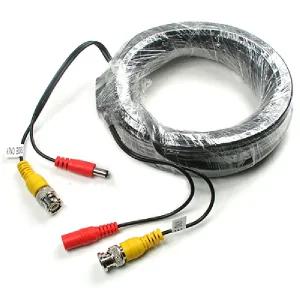 Coms CCTV 케이블 15m - BNC + DC 5.5 전원 회색CCTV케이블 감시카메라케이블 보안TV