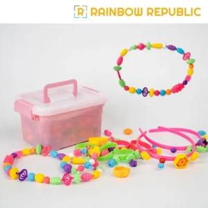 PV 쥬얼리 만들기 블록/끼우기/키즈/어린이/아동/유치원/컬러/비즈/블럭/유아/공예/세트/목걸이/악세사리