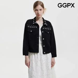 [GGPX] 진주 디테일 카라 코튼 자켓 (GP9JK022F)