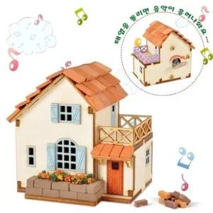 DIY 조립 태엽 오르골 알프스 집 만들기 태엽오르골 오르골시계 엔틱오르골 모형오르골