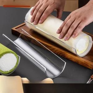 스위스롤 정형 몰드 케이크롤 고정 분할형 아크릴 롱 베이킹 도구